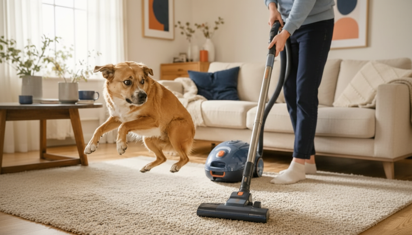 Vacuum Stress in Pets: Calm Training in 5 Easy Steps